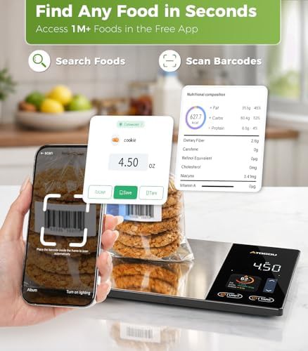 Smart food scale with nutrition calculator and color display — photo 4