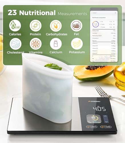 Smart food scale with nutrition calculator and color display — photo 5