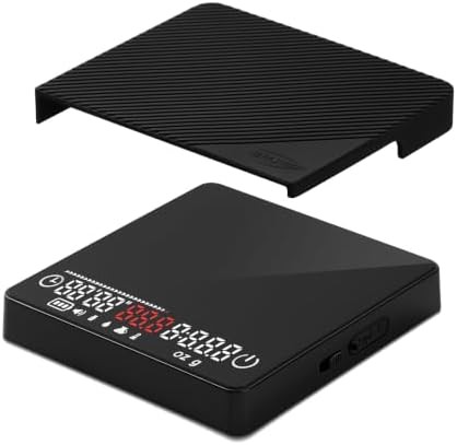 Espresso scale with protective silicone mat
