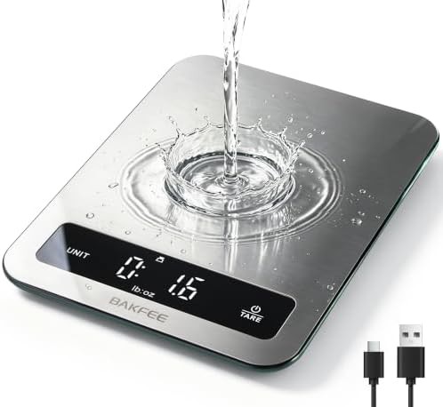 Bakfee rechargeable waterproof kitchen scale black