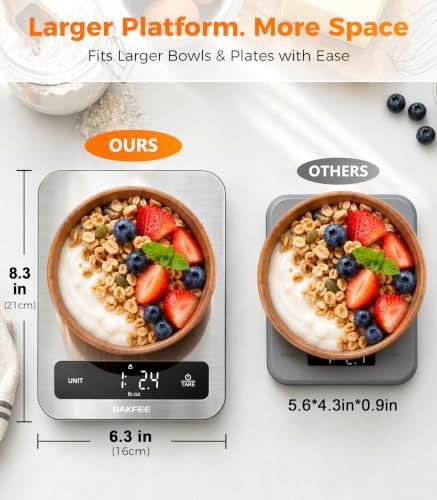 Bakfee rechargeable waterproof kitchen scale black — photo 4