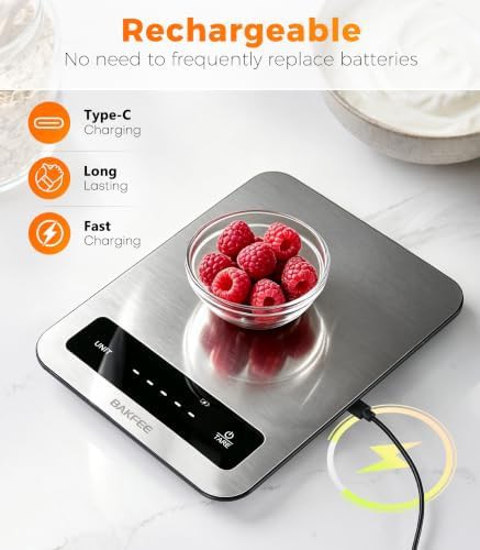 Bakfee rechargeable waterproof kitchen scale black — photo 5