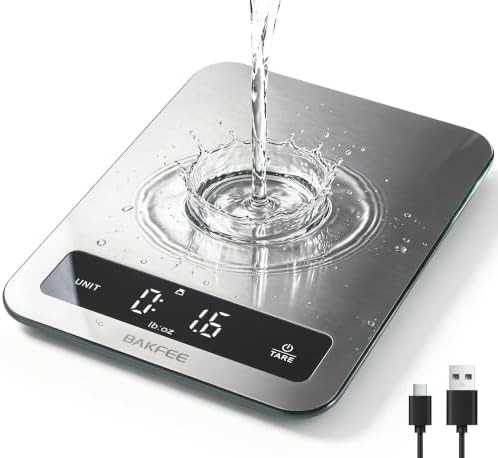 Bakfee waterproof kitchen food scale grey