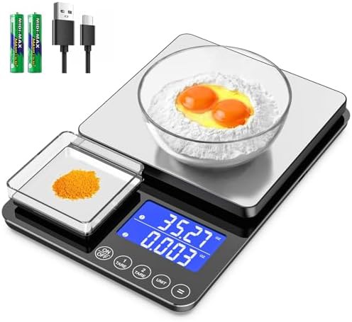 Professional dual platform food scale for baking