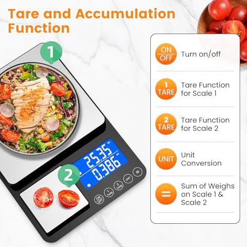 Professional dual platform food scale for baking — photo 4