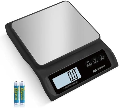 Black precision digital baking scale 0.1g