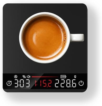 Portable metal coffee scale with flow rate