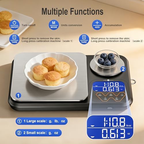 Rechargeable digital dual platform food scale — photo 4