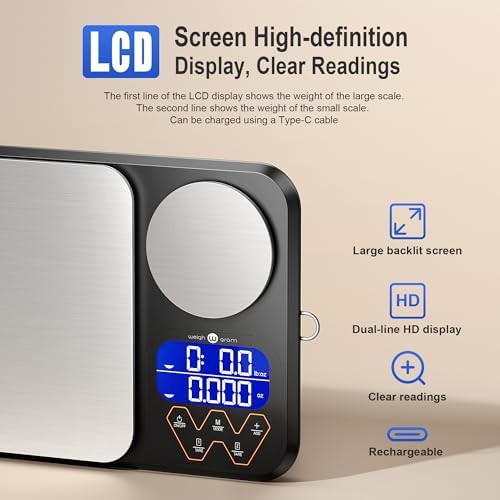 Rechargeable digital dual platform food scale — photo 5