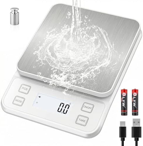 Rechargeable stainless steel 22lb baking scale
