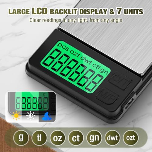 Rechargeable 1000g portable pocket precision scale — photo 4