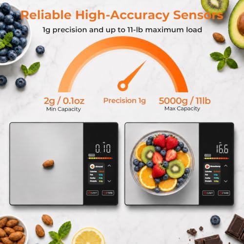 Smart nutrition food scale with color screen — photo 4