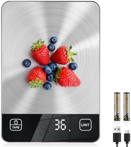 Large rechargeable 33lb digital kitchen scale