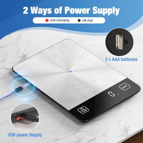 Large rechargeable 33lb digital kitchen scale — photo 3