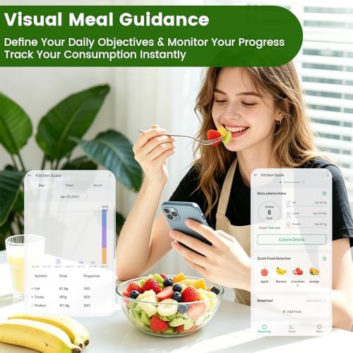 Black smart calorie and nutrition scale — photo 3