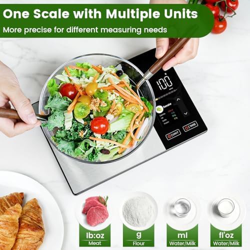Black smart calorie and nutrition scale — photo 4