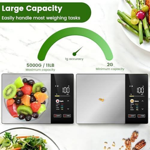 Black smart calorie and nutrition scale — photo 5