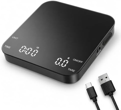 Precision coffee scale with black finish