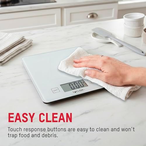 Compact white glass scale for baking — photo 4