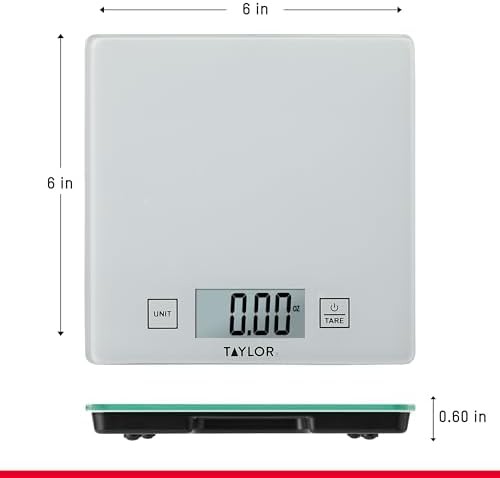 Compact white glass scale for baking — photo 5