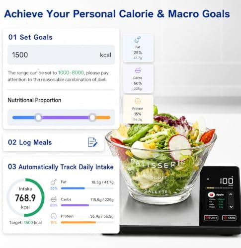 Smart nutritional calculator scale for meal prep — photo 3