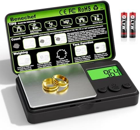 Portable Jewelry Scale with Green Backlit