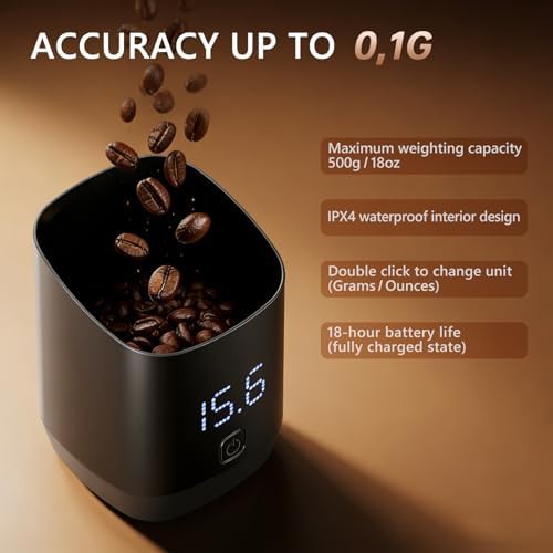 Mini rechargeable espresso scale and dosing cup — photo 5