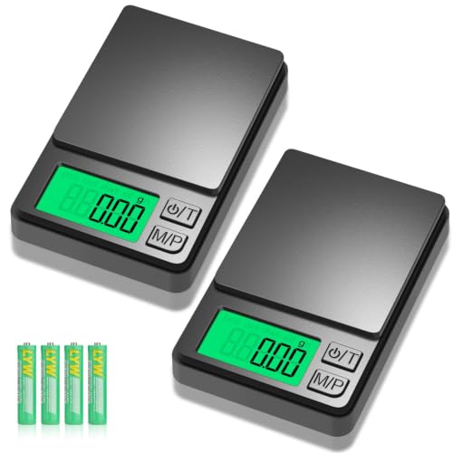 2 Pack 1000g x 0.01g Portable Precision Gram Scale